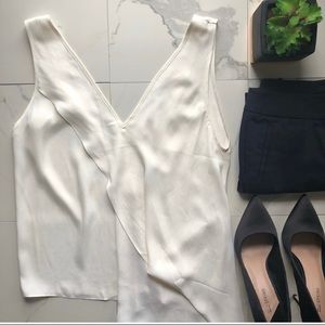 100% polyester sleeveless blouse - cream